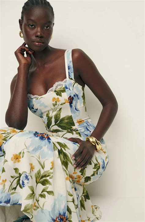 irisa floral trumpet dress